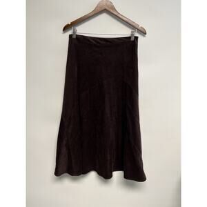 VTG Y2K Faux Suede Maxi Skirt Sz 8 Western Cowgirl Peasant Whimsigoth Equestrian